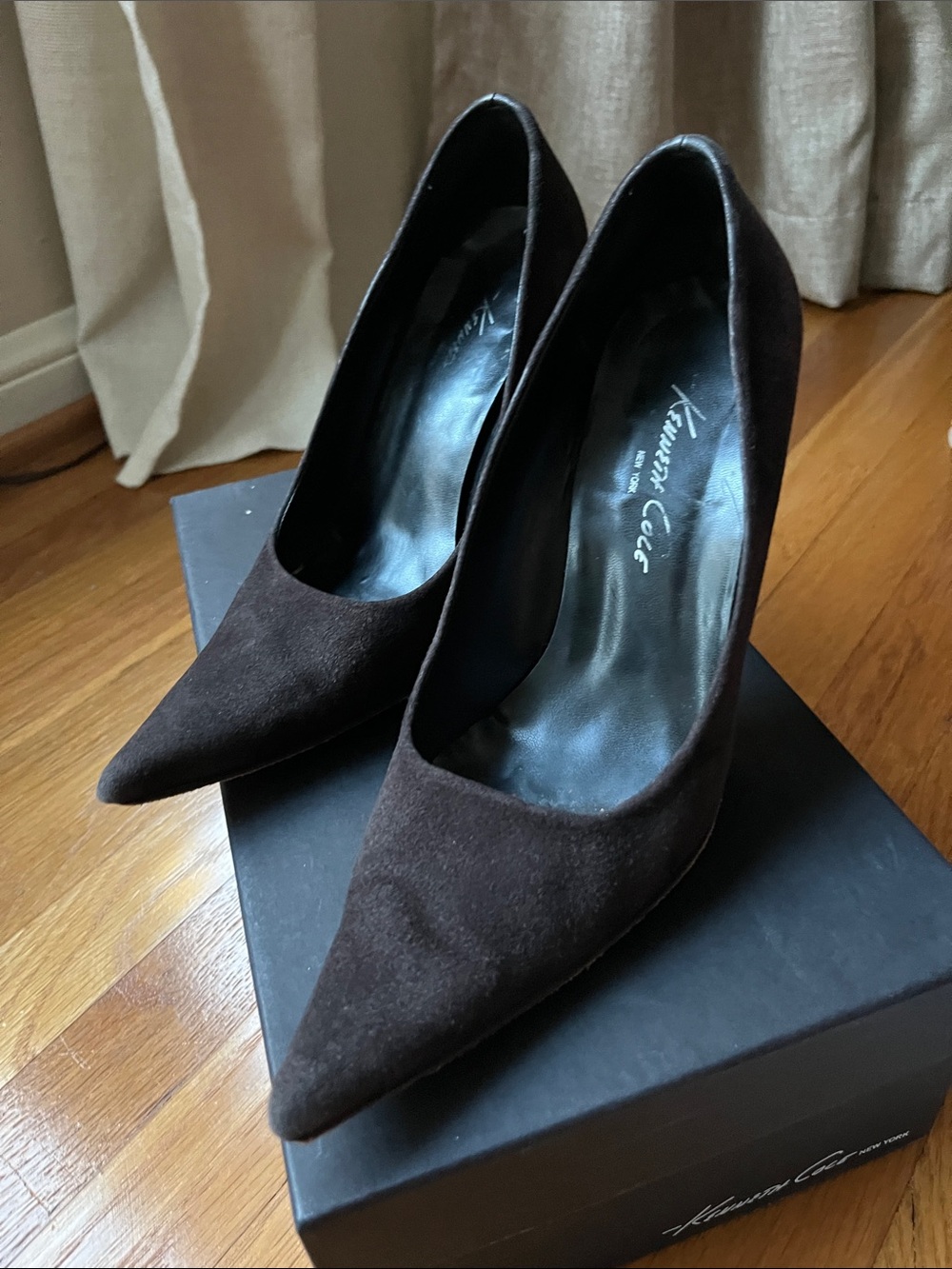 Kenneth Cole Women's Dark Brown Suede Pointed Toe Pumps